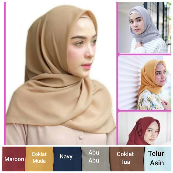 Paling Inspiratif Jilbab Bella Square Warna Coklat