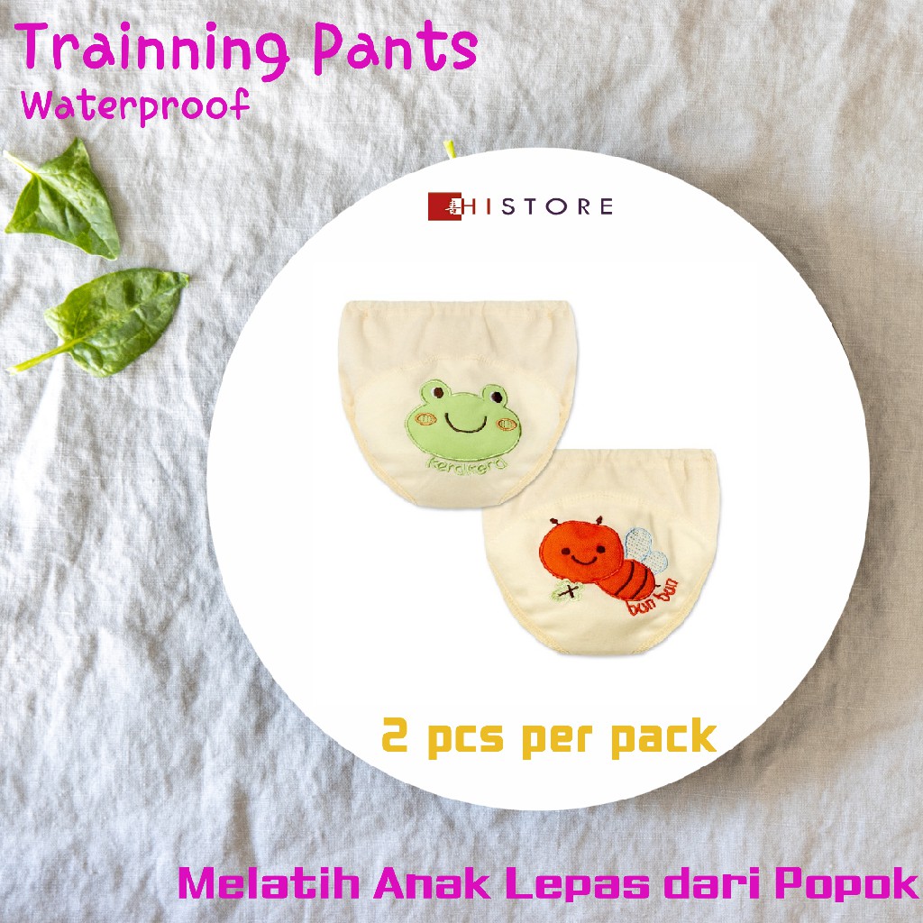 [HI] 2 PCS TRAINNING PANTS VARIAN C DOUBLE SIDES TPU WATERPROOF BAHAN PREMIUM