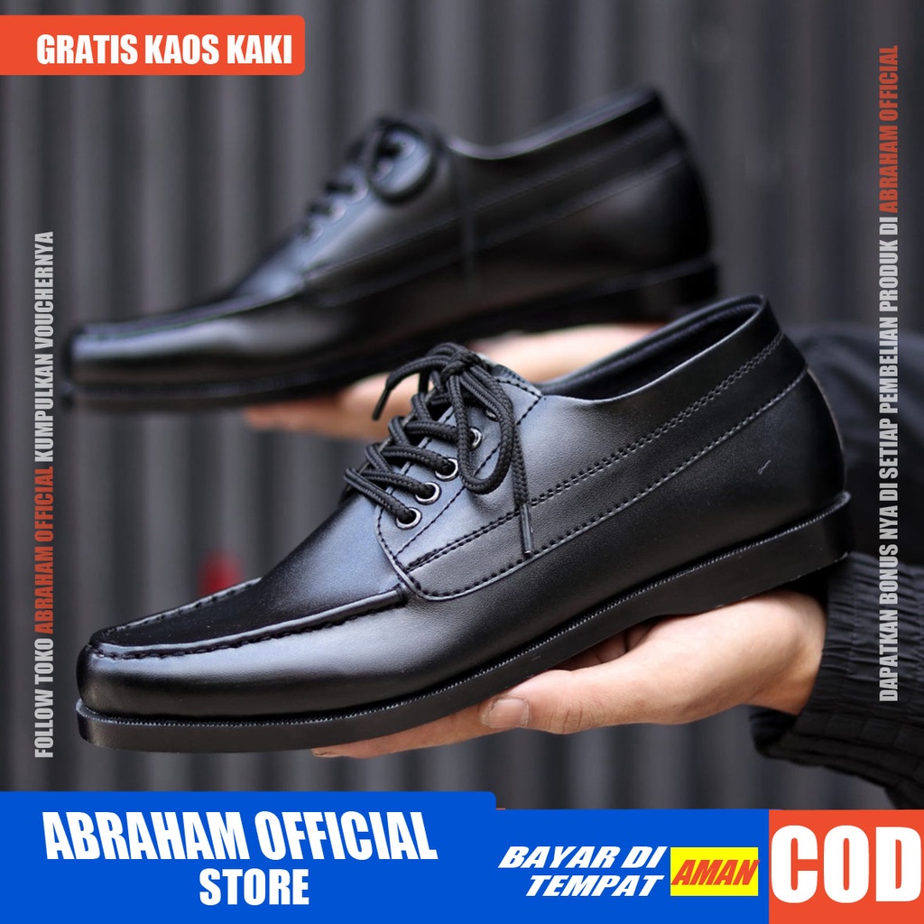 ABRHM x NIGA Sepatu Formal Casual Kulit Syntetic Kasual Pantofel Pria Kerja Kantor Kuliah Kondangan Original