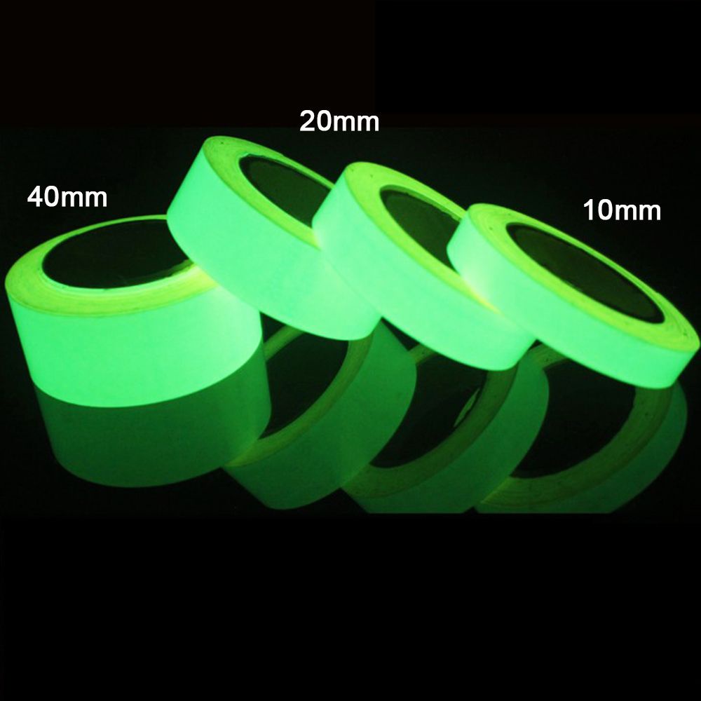 WONDERFUL Glow In The Dark Night Safety Strip Safety Sign Luminous Tape Car Reflective Stripe Home Stage Decorations Warning Stickers Self-adhesive Moto Green Fluorescent