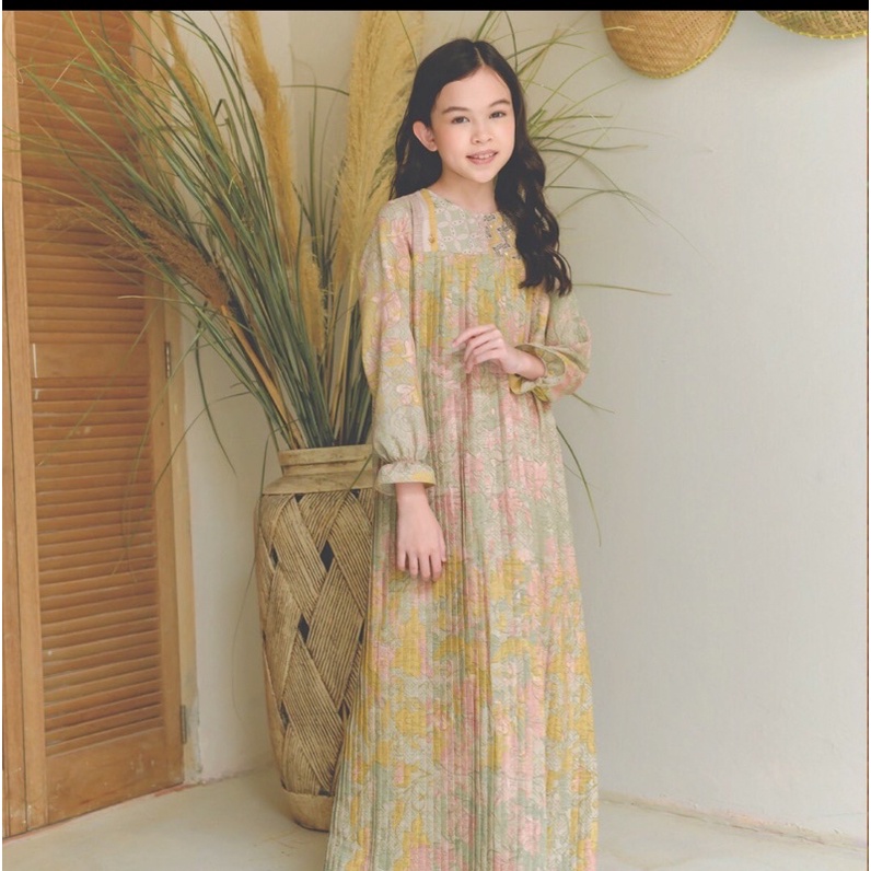 ❌SOLD❌ KINA DRESS KIDS LIME 11/12 MUDA OFFICIAL