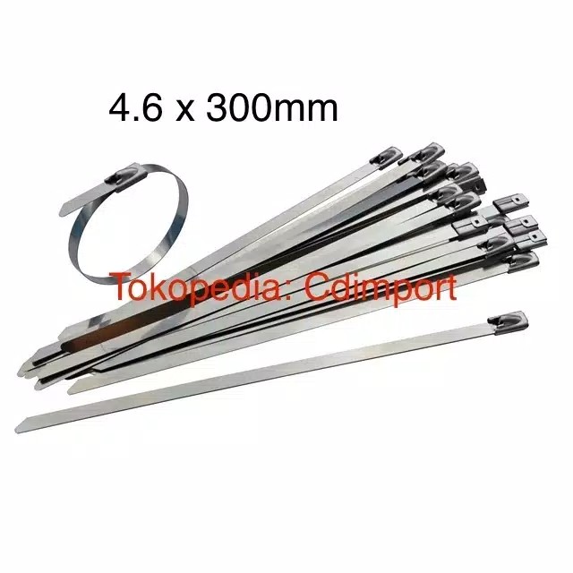 Stainless Cable Ties - Kabel Tis Stainless 4.6 X 300 Mm 30 Cm