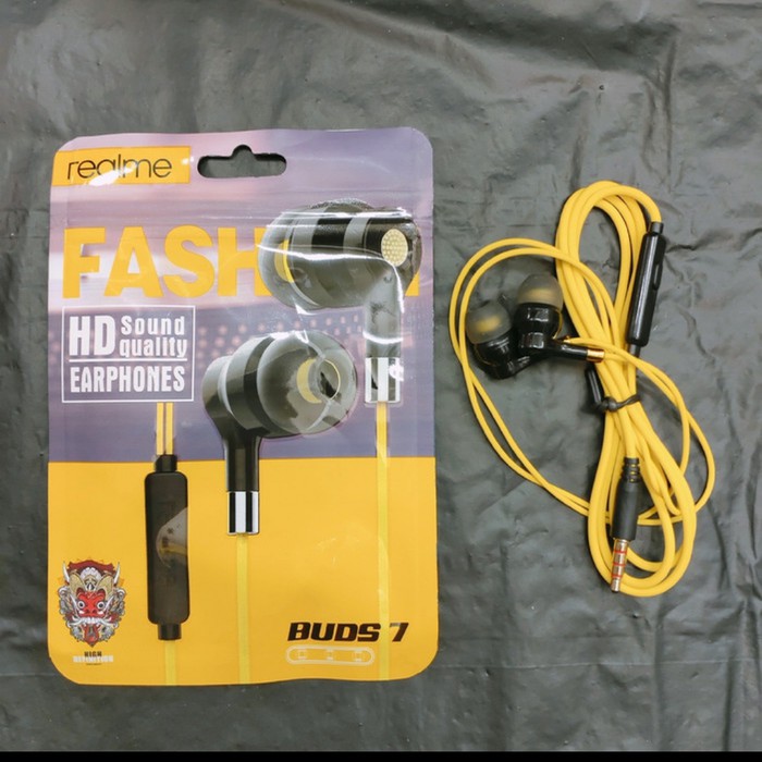 HEADSET HANDSFREE EARPHONE REALME BUDS 7 SUPERBASS MEGABASS JAMINAN MANTAP