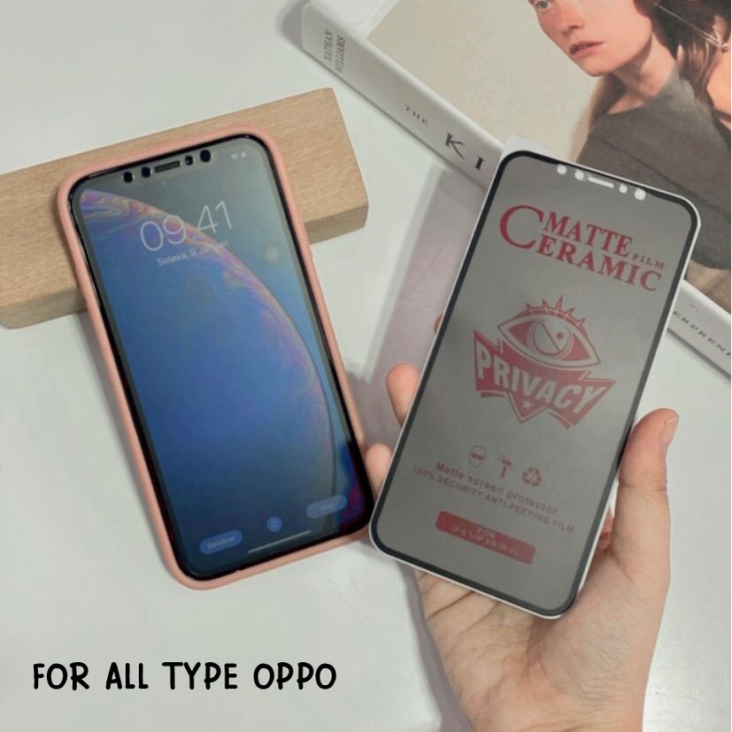 TEMPERED GLASS SPY  FOR OPPO A60 A3X A3 PRO A15 A1K A31 2020 A37 A39 A3S A5 2020 A52/A92 A53 A5S A71
