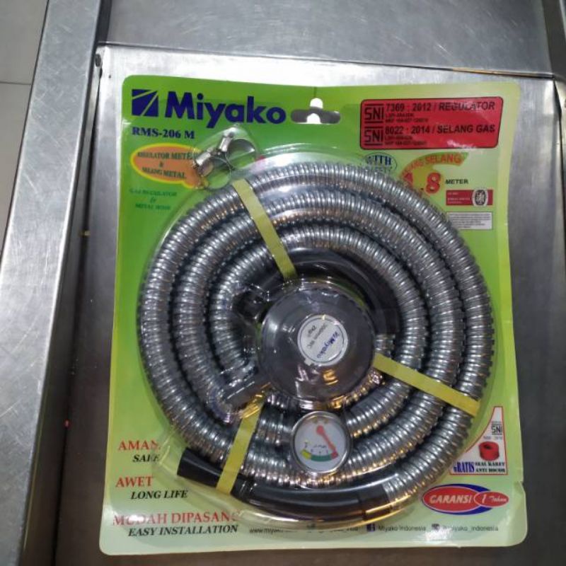 selang gas komplit regulator miyako/ selang kompor gas / regulator gas / miyako