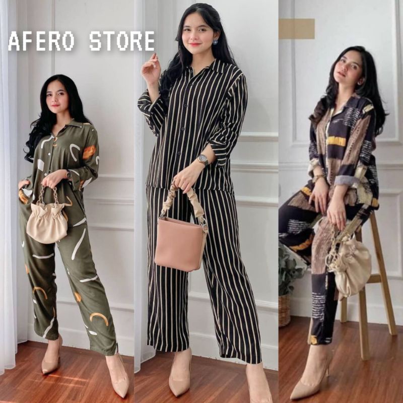 BELLE ONE SET / SETELAN RAYON DAILY ONE SET BAJU SETELAN WANITA KEKINIAN-2