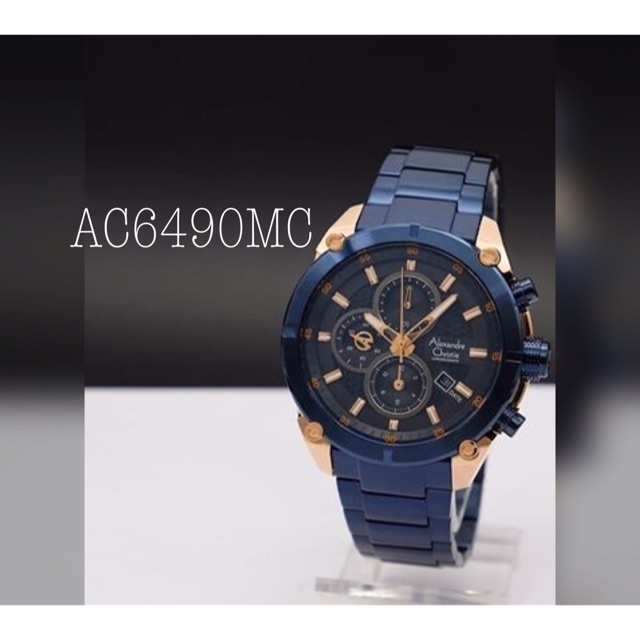 Alexandre christie 6490MC Rose gold blue