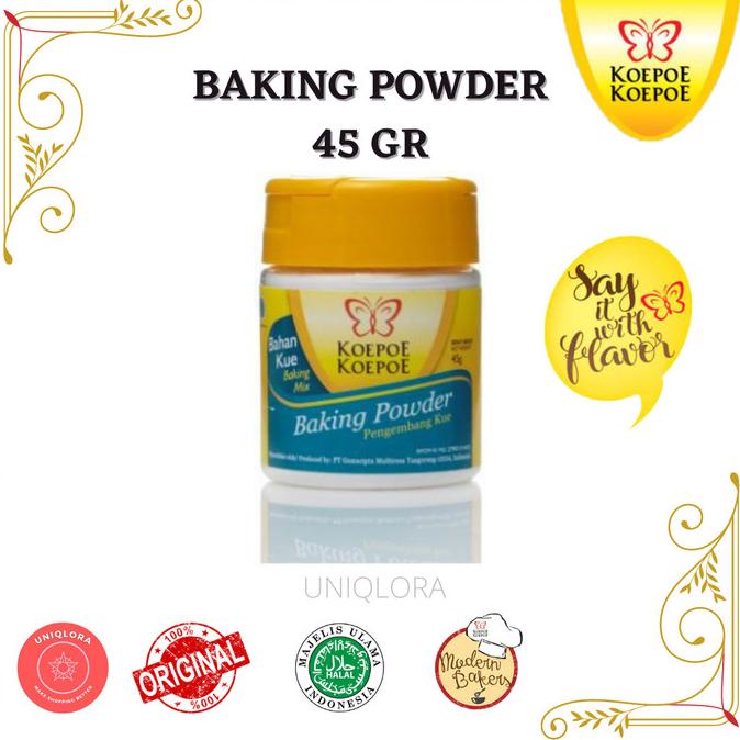 

BAKING POWDER KOEPOE KOEPOE 45GR / BAHAN PENGEMBANG KUE ROTI KOEPOEKOE