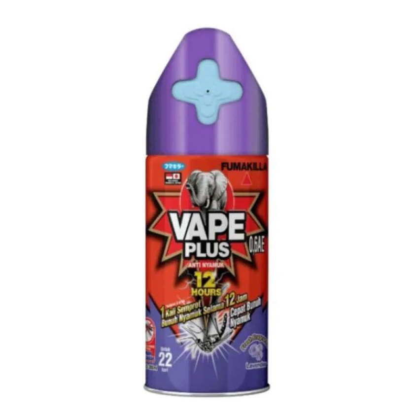 VAPE PLUS 0,6 AE Anti nyamuk 12 Jam Orange & Lavender 200 ml