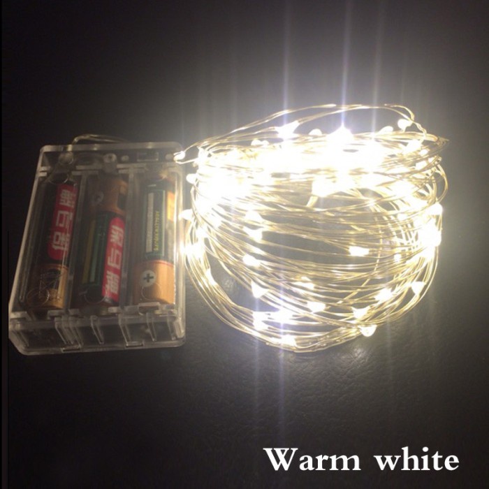 Lampu Hias Dekorasi 50 LED 5 Meter Multi Warna - Warm White