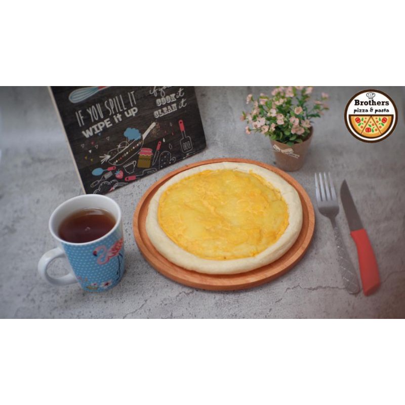 

Brothers Pizza Frozen Rasa All cheese saus Keju topping mozarella uk 24 reguler