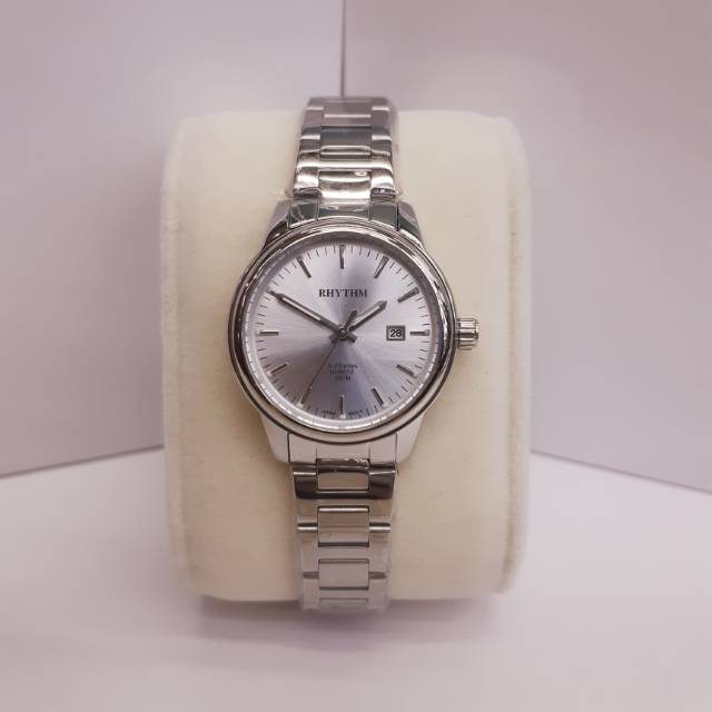 JAM TANGAN WANITA RHYTHM 1610 SILVER WHITE.ORIGINAL