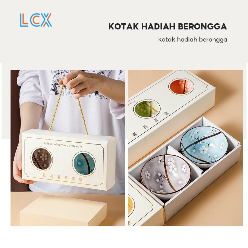 LCX Bowl Set Mangkok Set Alat Makan Gaya Jepang Mangkuk Keramik Souvenir Hampers