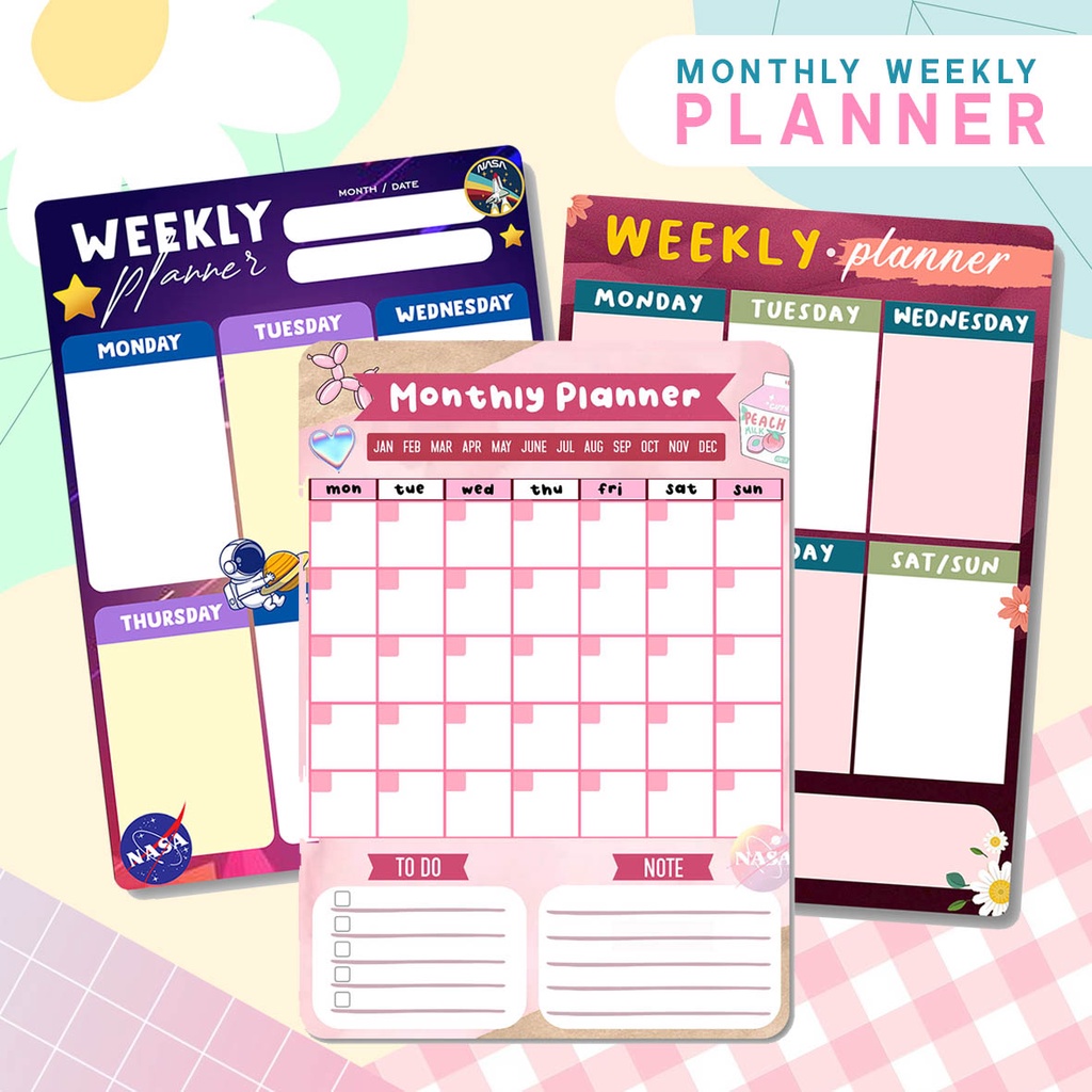 

Notes Planner Weekly Monthly Jadwal Pelajaran A5