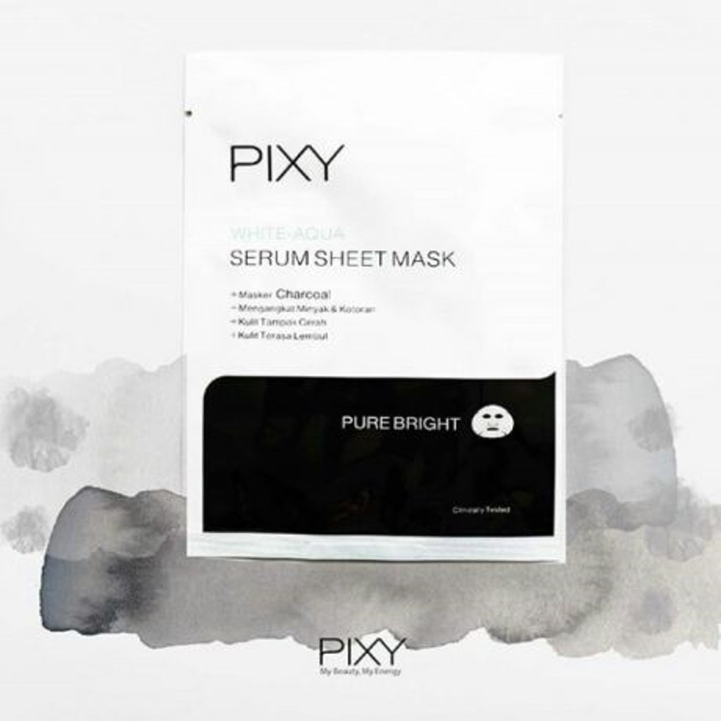 Ningrum Perawatan Masker Wajah Pixy White Aqua Serum Sheet Mask Pure Bright - 8041