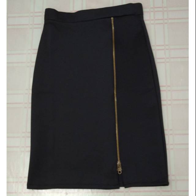 Promo Rok Span Belahan Seleting Import