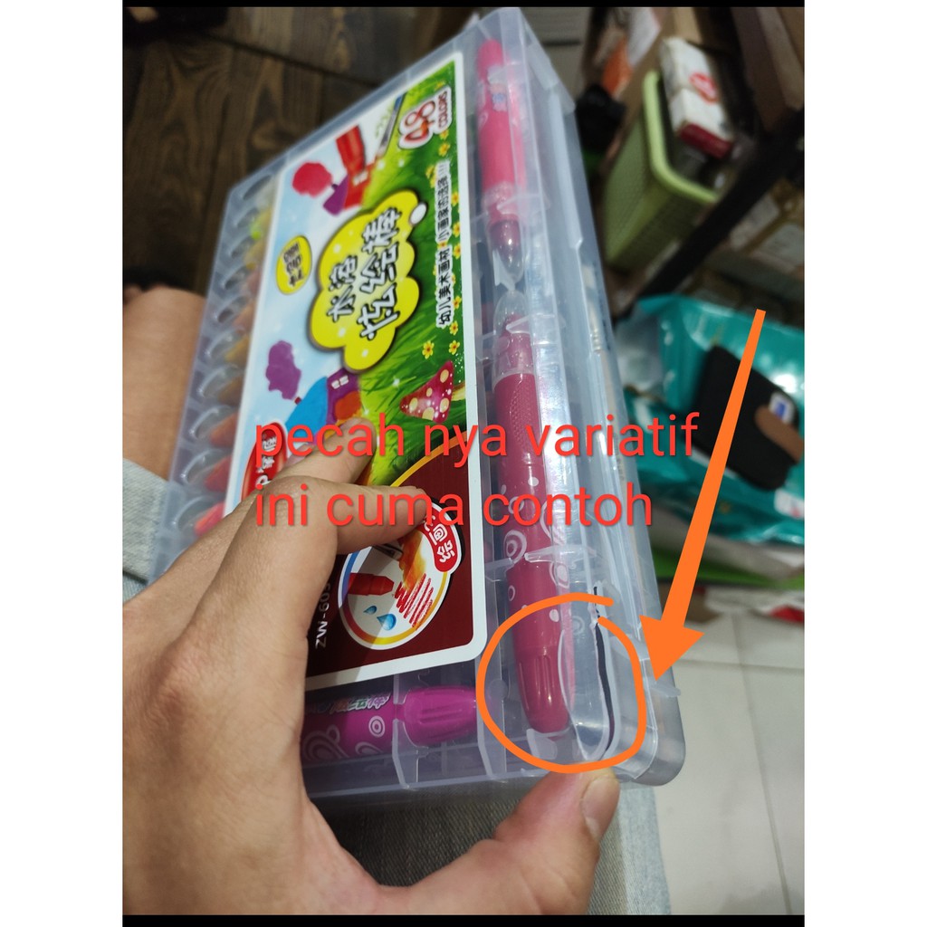 grasp 48 warna besar cacat silky crayon kemasan cacat