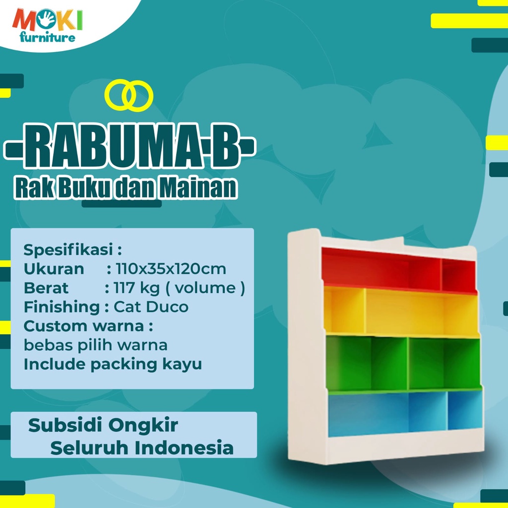 Jual RAK BUKU MINIMALIS TYPE B Multifungsi Modern Spesialis Ruah ...