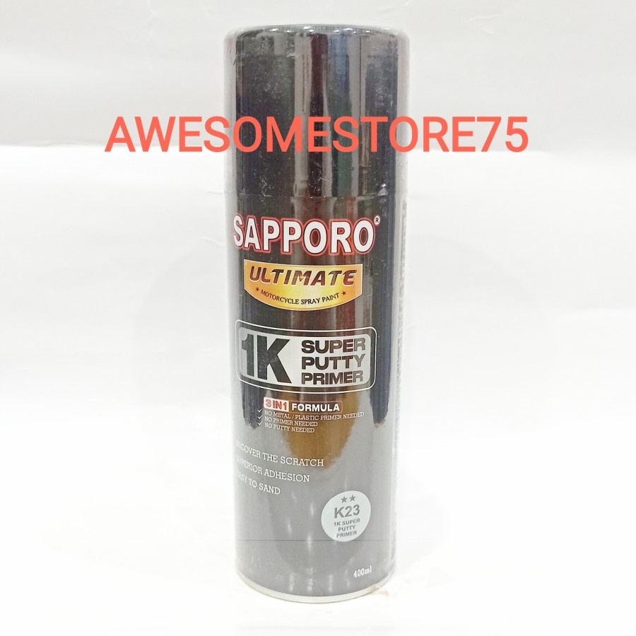 SAPPORO ULTIMATE ** K23 1K SUPER PUTTY PRIMER Cat Semprot Dempul Baret