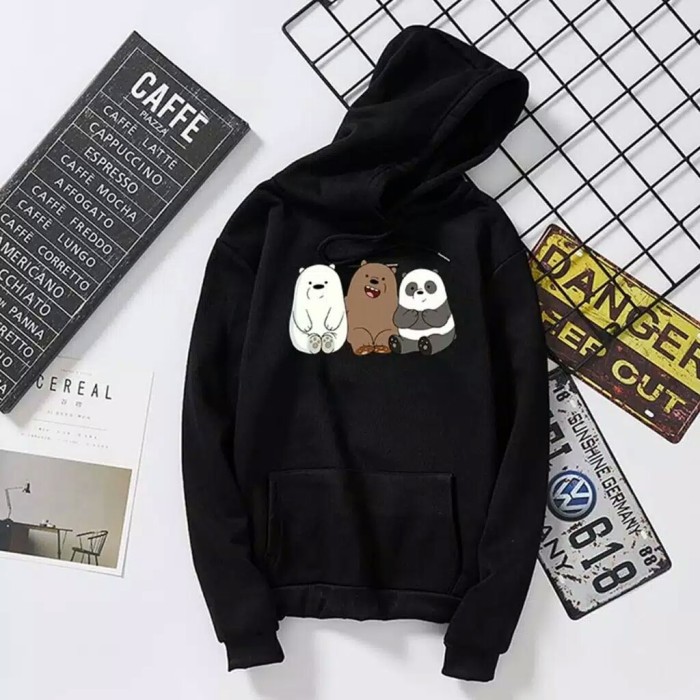 Panda Lucu Sweater Hoodie / arn grosir / Wanita Murah Trendy-4