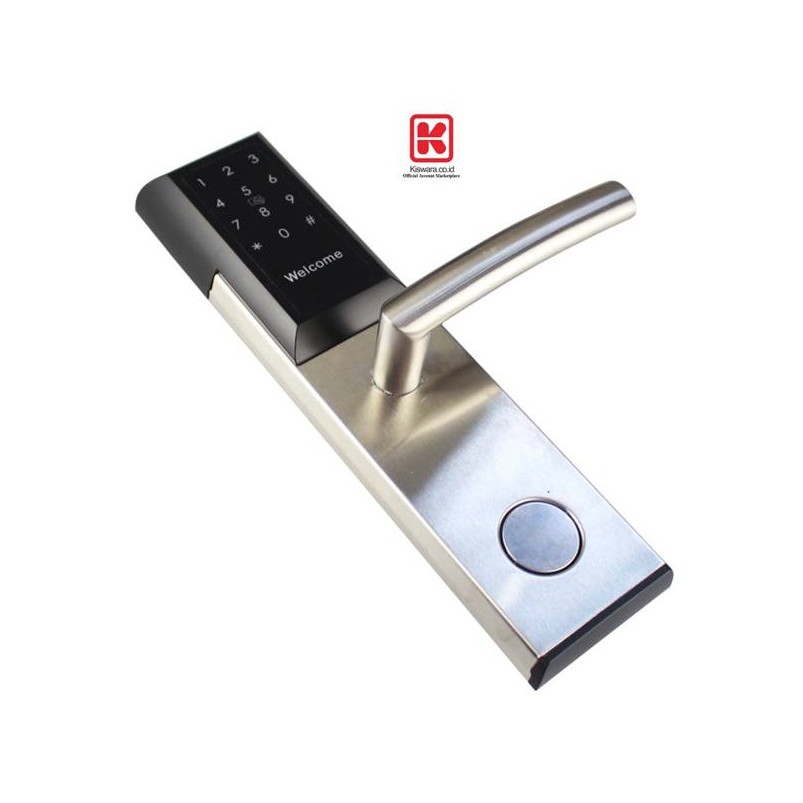 Smart Door Lock With Card Number H1312 - SILVER [RIGHT]