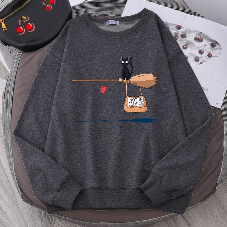 Baju atasan wanita terbaru Sweater Oversize Bahan Fleece KITTEN CREWNECK Sweeter