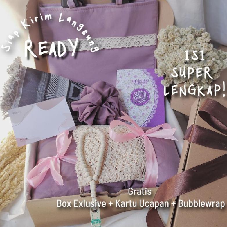 

Giftbox Mukena Sajadah/ Hampers Lebaran/ Kado pernikahan/Hadiah wisuda/ Birthday gift