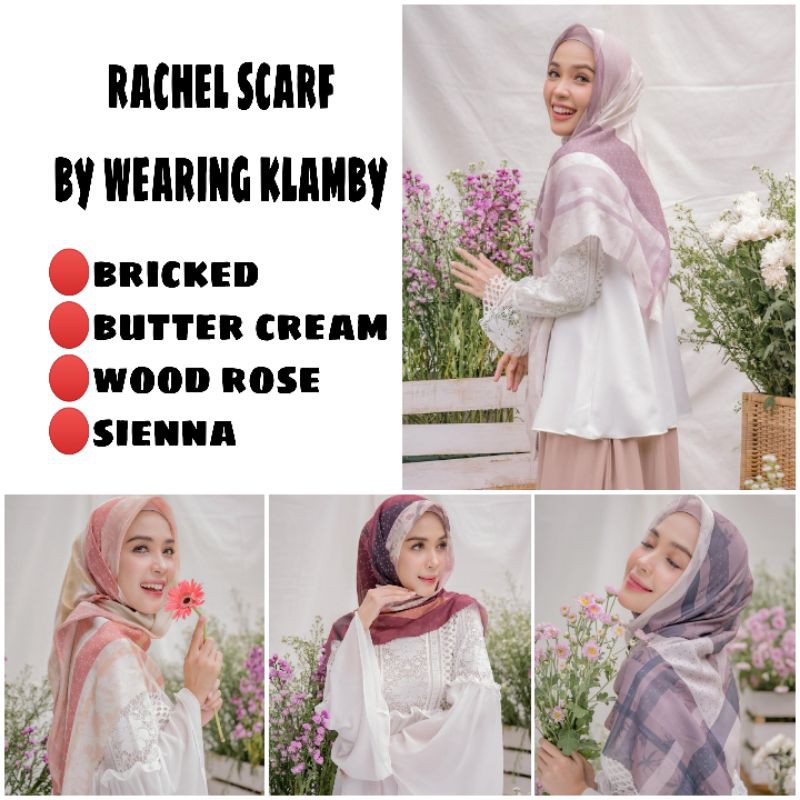 Rachel Signature Scarf (BUTTER CREAM, WOOD ROSE, BRICKED, SIENNA) by Wearing Klamby