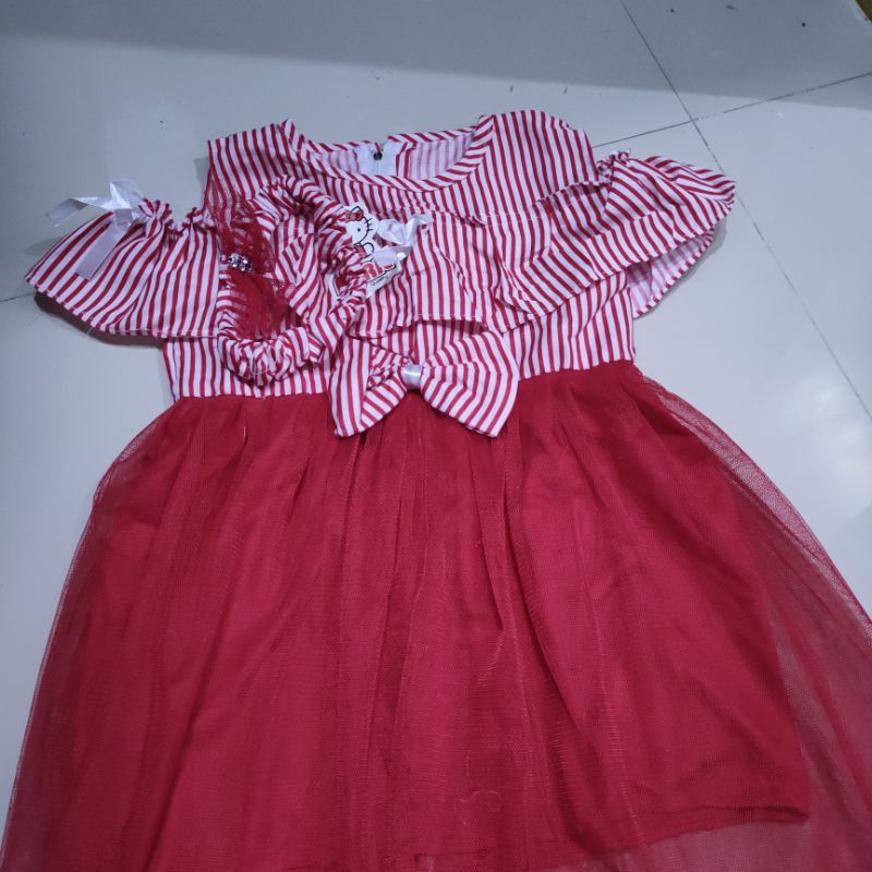 Dress anak sabrina bando 1 2 tahun baju anak cewek perempuan