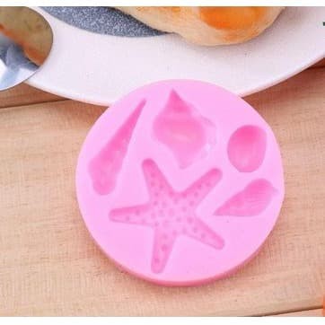 3D Silicon Mold Fondant Cake Decoration - Starfish Seashell