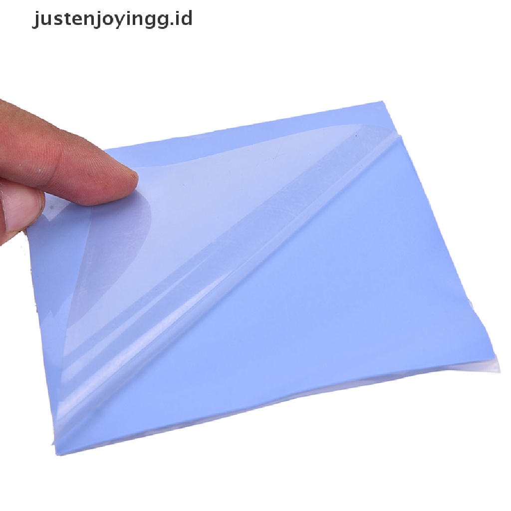 // justenjoyingg.id // Blue GPU CPU Heatsink Cooling Thermal Conductive Silicone Pad100mmx100mmx0.5mm  ~