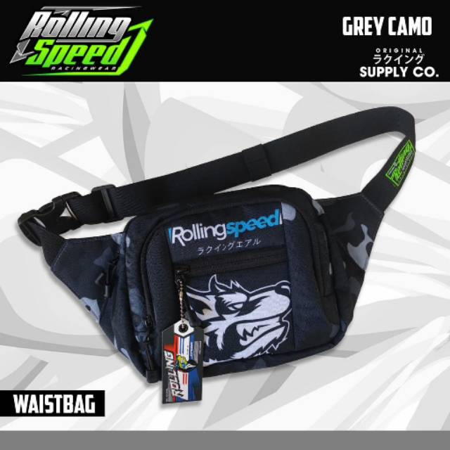 WAISTBAG ROLLING SPEED GREY CAMO idr 200.000
