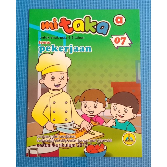 MAJALAH TK PAUD  MITAKA TK A TEMA PEKERJAAN, MAJALAH PELAJARAN ANAK TK  COVER SAMPUL TERBARU 2021.