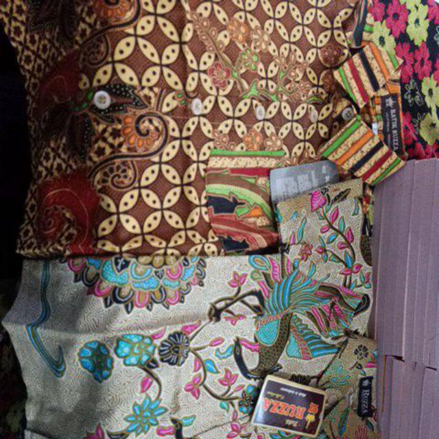 Ruzza Batik Anak Usia 0-7 Tahun / Kemeja Laki-laki / Hem Motif Sogan Pelangi Warna Coklat