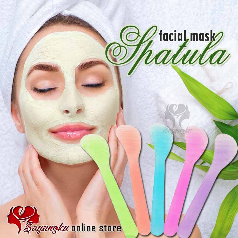 Spatula Masker Wajah/ Waxing/ Share in Jar. Stick Spatula Plastik Bening Warna
