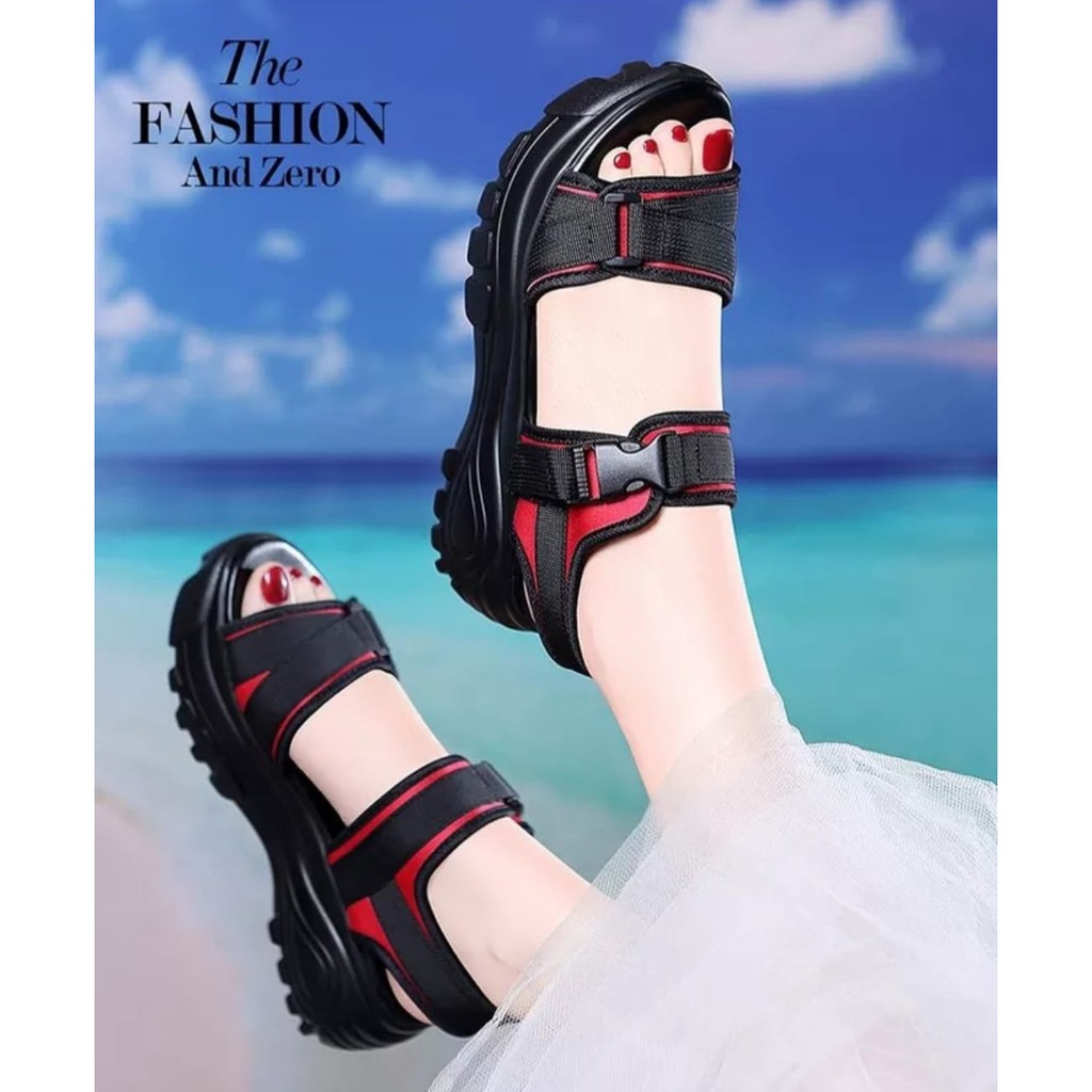 Alea Sandal Tali Wanita Wedges Tinggi FS250