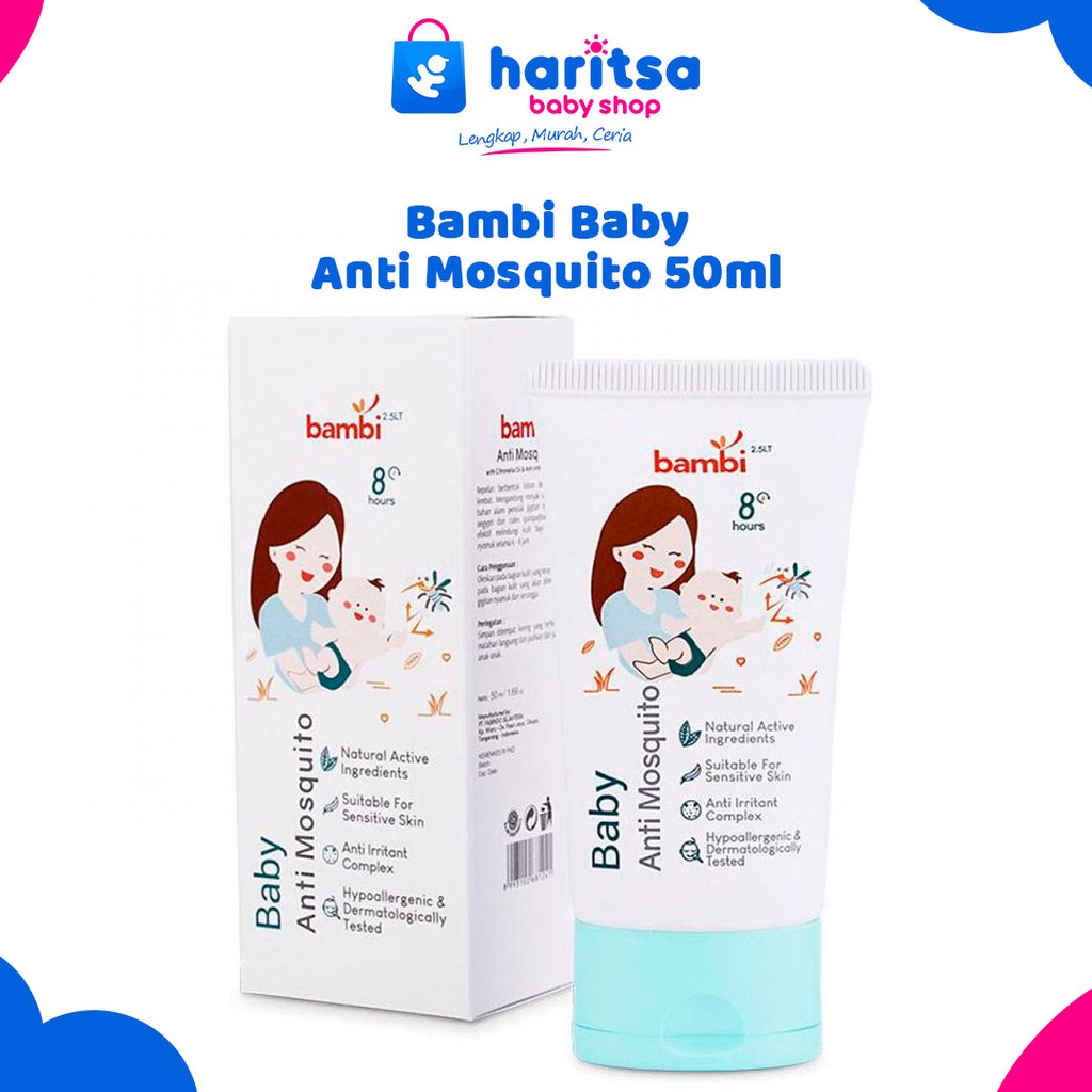 Bambi Baby Lotion Anti Nyamuk Bayi Anak Cream Anti Mosquito Lotion 6-8jam 50ml