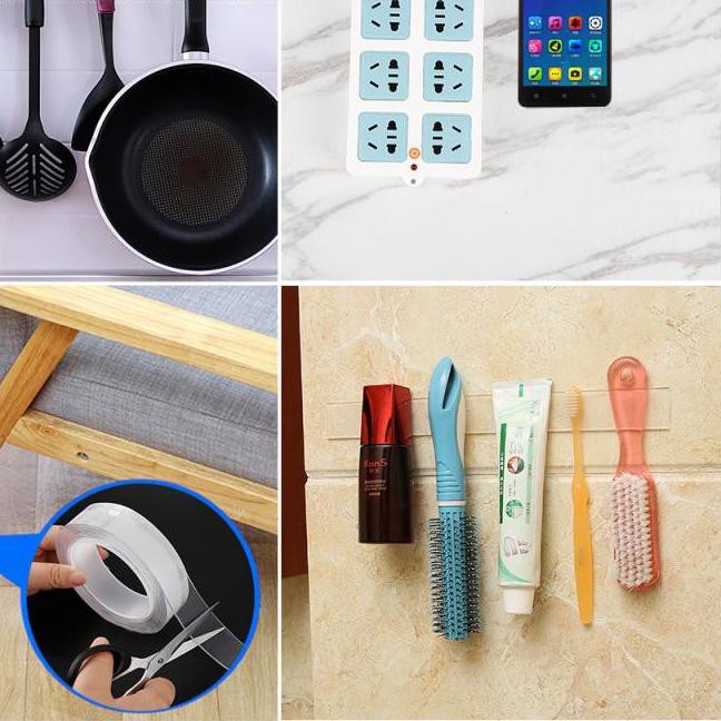 

Gratis Ongkir!! KODE-770 HaiWai COD Double Tape Transparan Selotip Nano UKR 1MM Panjang 3M Produk Im