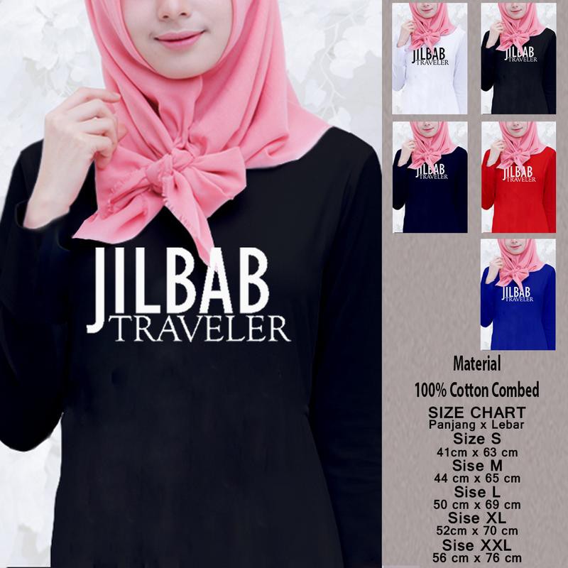 Kaos Muslim Wanita Panjang SN-WLMSMY370 JILBAB TRAVELER Baju Dakwah