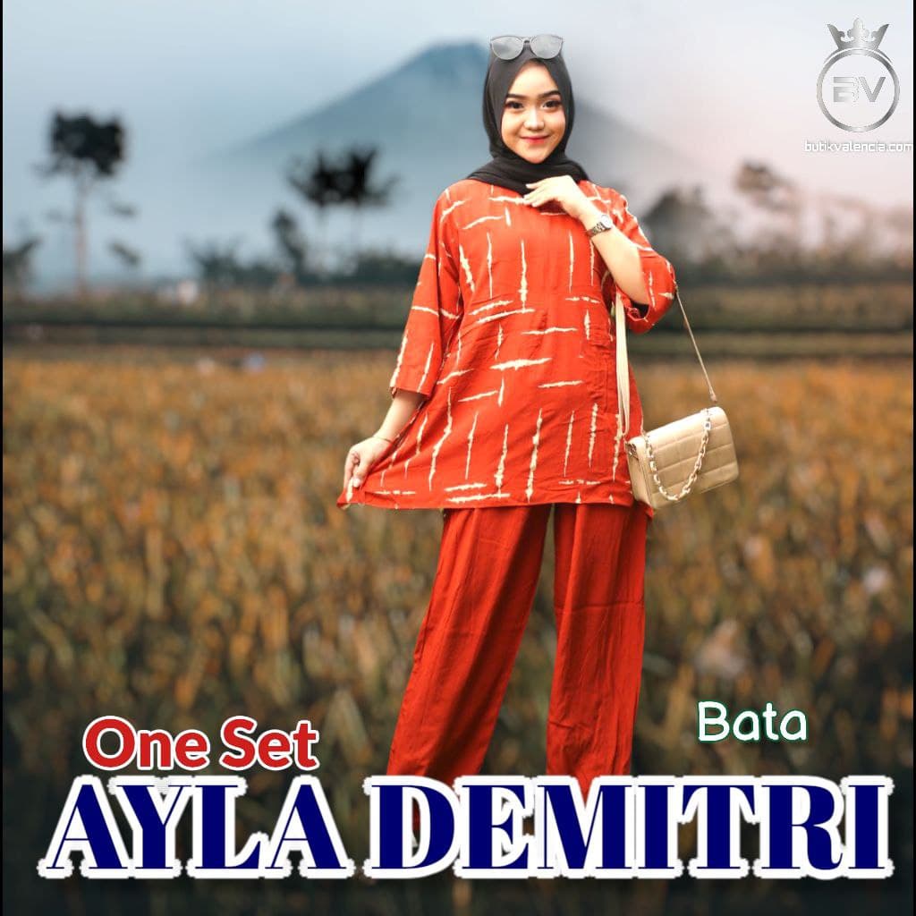 ONE SET TIE DYE AYLA DEMITRI 2 in 1 / SETELAN TIE DYE WANITA KEKINIAN / SET RAYON / SETELAN DAILY