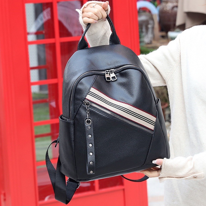 TAS RANSEL WANITA KULIT HITAM ORMENI PREMIUM BACKPACK CEWEK PUNGGUNG TA569B5 IMPORT GENDONG REMAJA KULIAH KERJA SEKOLAH BATAM KEKINIAN