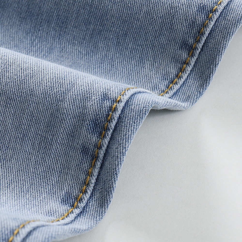 Biru Korea Celana Jenas Highwaist Celana Jeans Wanita Kualitas tinggi（relpict）