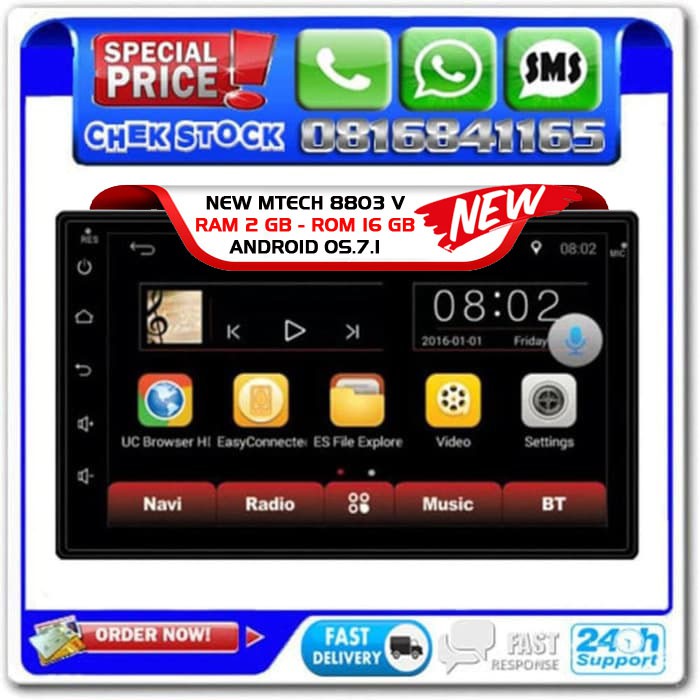 TAPE MOBIL ANDROID MTECH 8803 7 INCH MIRRORLINK - HEADUNIT ANDROID GPS