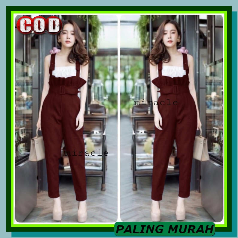 Jumpsuit Wanita Calvin Klein Round Neck Import Kualitas Premium - XR617 [Senorita Jumper Ve]Jumpsui