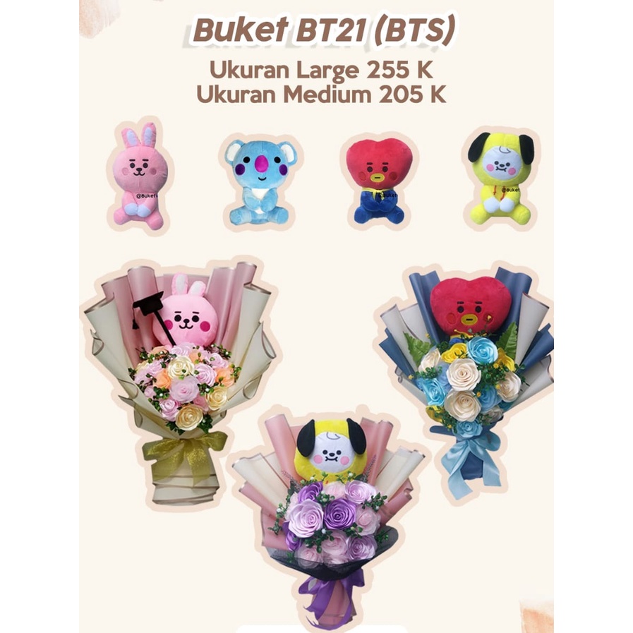 buket bunga bt21 bts korea wisuda