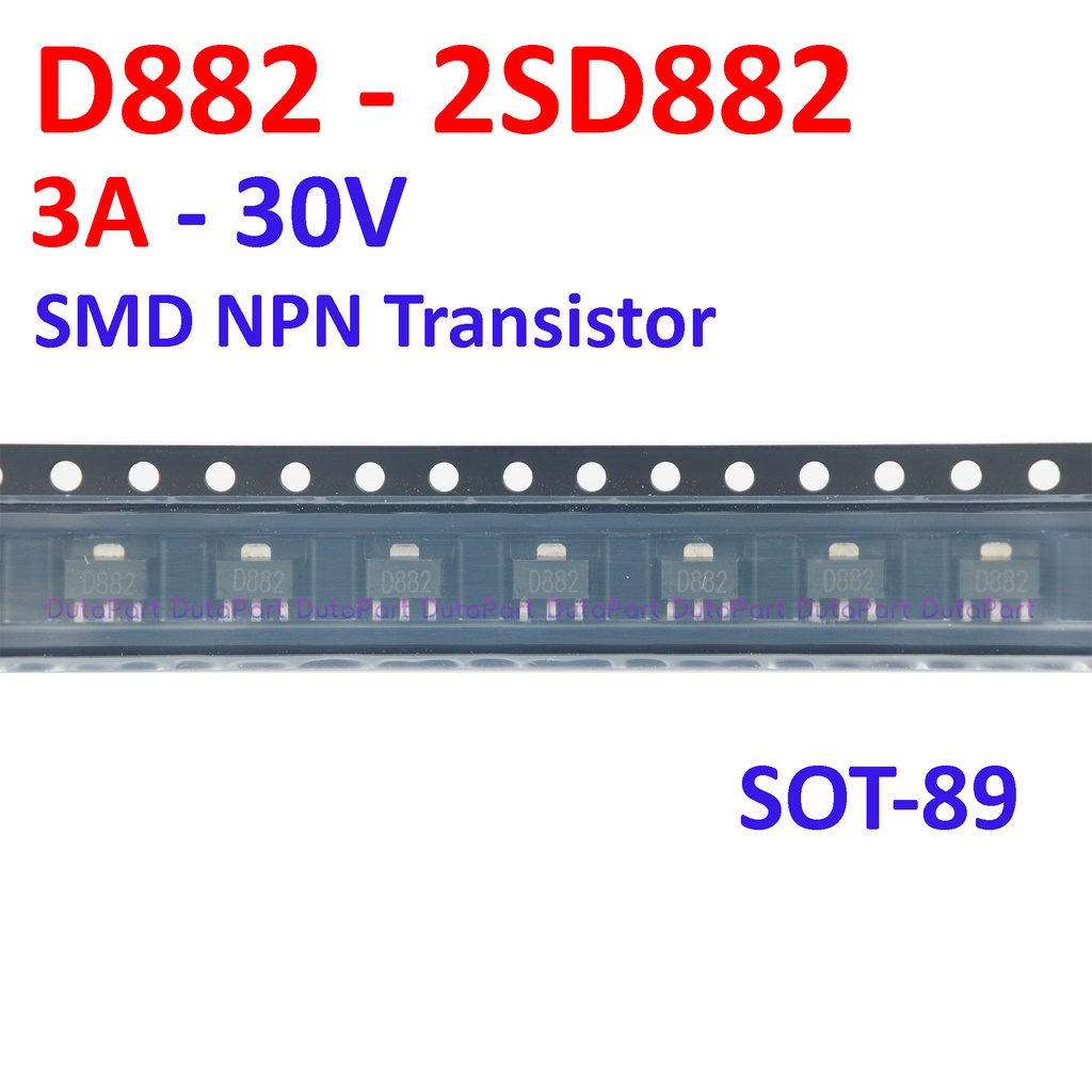 D882 2SD882 882 3A 30V SMD NPN Transistor SOT-89