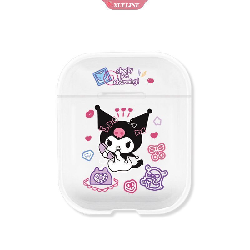 Casing Soft Case Silikon Motif Kartun Nakal Kuromi Untuk AirPods 1 / 2 pro