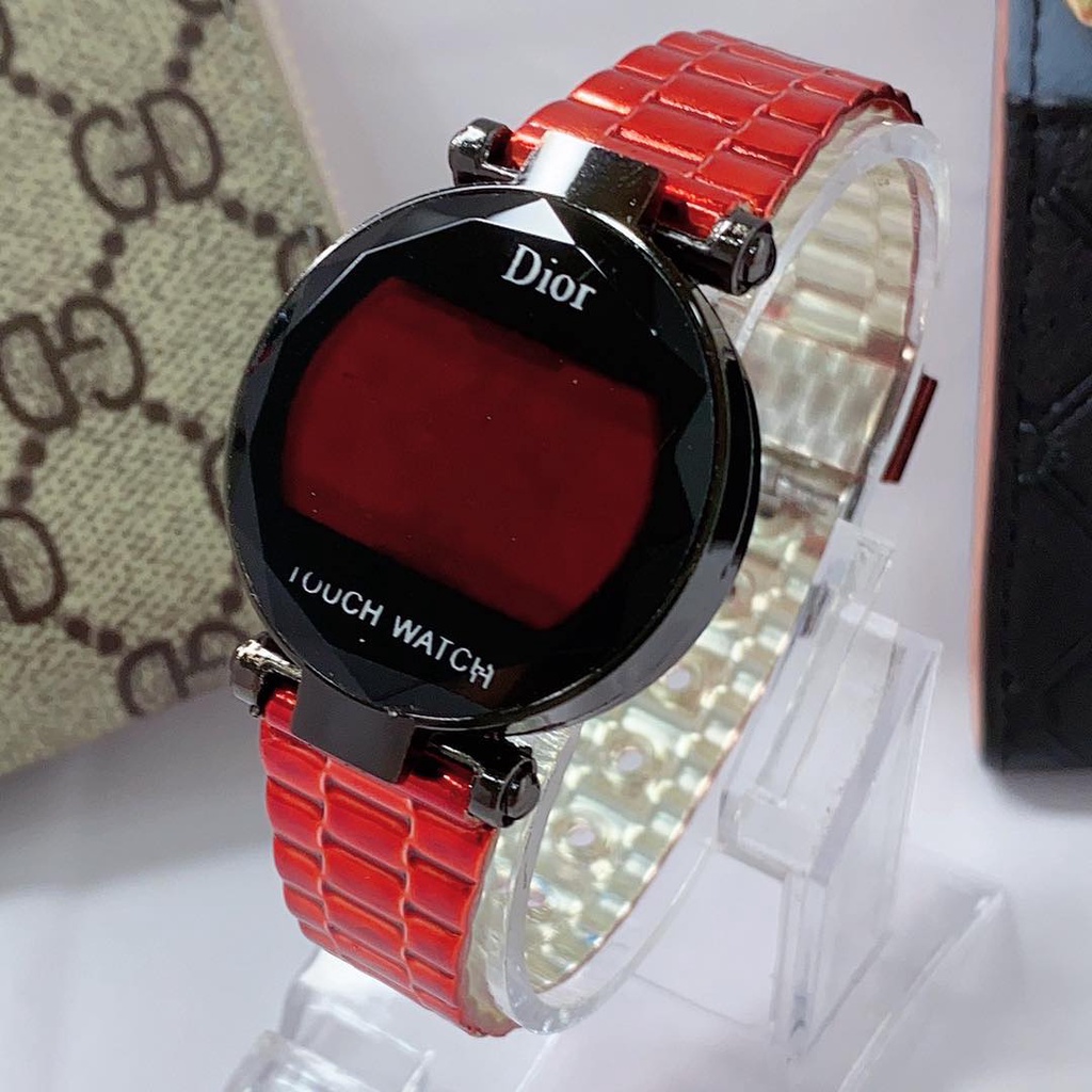 [✅COD]JAM TANGAN WANITA LED DIGITAL TOUCH WACTH TALI RUBBER CANTIK IMPORT MURAH