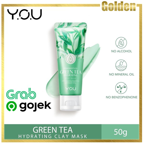 YOU Daily Skin Good Pore Biotics Greentea Hydrating Clay Mask Resmi