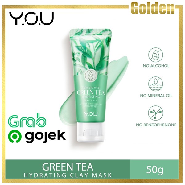 YOU Daily Skin Good Pore Biotics Greentea Hydrating Clay Mask Resmi